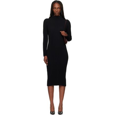 ISSEY MIYAKE ISSEY MIYAKE Black October Spongy-BK58 Midi Dress