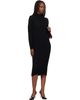 ISSEY MIYAKE ISSEY MIYAKE Black October Spongy-BK58 Midi Dress - 4