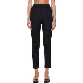 ISSEY MIYAKE ISSEY MIYAKE Black Sheer Split Pleats Trousers