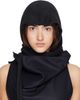 ISSEY MIYAKE ISSEY MIYAKE Black Silk Cashmere Balaclava Cap - 1