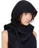 ISSEY MIYAKE ISSEY MIYAKE Black Silk Cashmere Balaclava Cap - 2