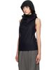 ISSEY MIYAKE ISSEY MIYAKE Black Silk Cashmere Balaclava Cap - 4