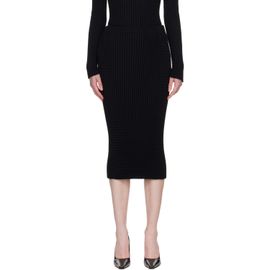 ISSEY MIYAKE ISSEY MIYAKE Black Spongy Midi Skirt