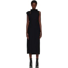 ISSEY MIYAKE ISSEY MIYAKE Black Tubular-T Midi Dress