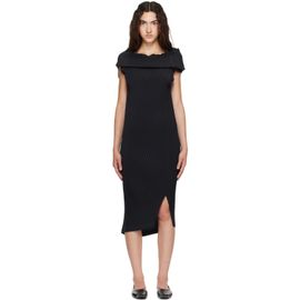 ISSEY MIYAKE ISSEY MIYAKE Black Tubular Pleats Midi Dress