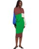 ISSEY MIYAKE ISSEY MIYAKE Brown & Green November Sleeves Collection Midi Dress - 4