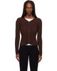 ISSEY MIYAKE ISSEY MIYAKE Brown October Spongy-58 Cardigan - 1