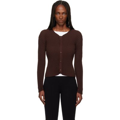 ISSEY MIYAKE ISSEY MIYAKE Brown October Spongy-58 Cardigan