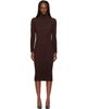 ISSEY MIYAKE ISSEY MIYAKE Brown October Spongy-58 Midi Dress - 1