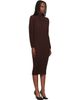 ISSEY MIYAKE ISSEY MIYAKE Brown October Spongy-58 Midi Dress - 2