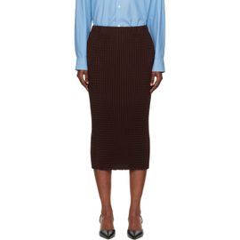 ISSEY MIYAKE ISSEY MIYAKE Brown October Spongy-58 Midi Skirt
