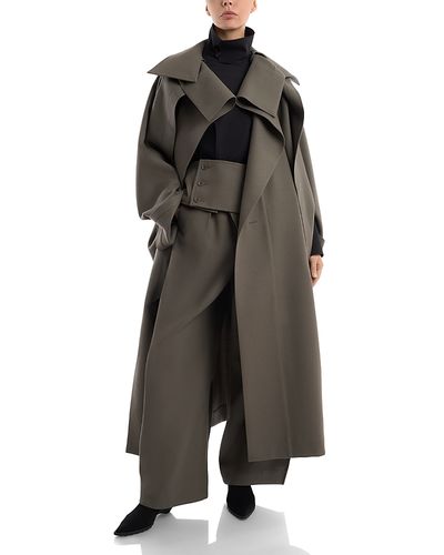 Issey Miyake Issey Miyake Calligraph Wool Long Coat