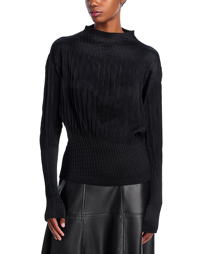 Issey Miyake - Faux Suede Puff Pleats Top