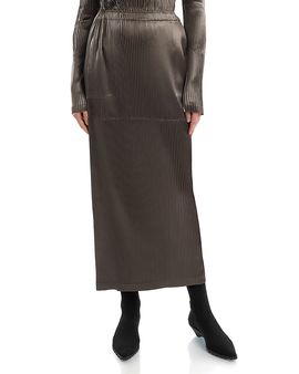 Issey Miyake Issey Miyake Glossed Panels Pleats Skirt