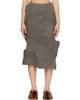 ISSEY MIYAKE ISSEY MIYAKE Gray Kone Kone Midi Skirt - 1