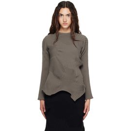 ISSEY MIYAKE ISSEY MIYAKE Gray Kone Kone Sweater
