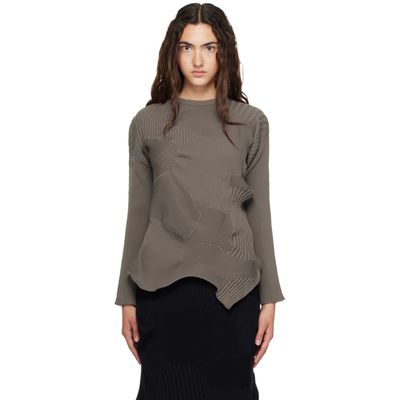 ISSEY MIYAKE ISSEY MIYAKE Gray Kone Kone Sweater