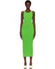 ISSEY MIYAKE ISSEY MIYAKE Green Rill Maxi Dress - 1