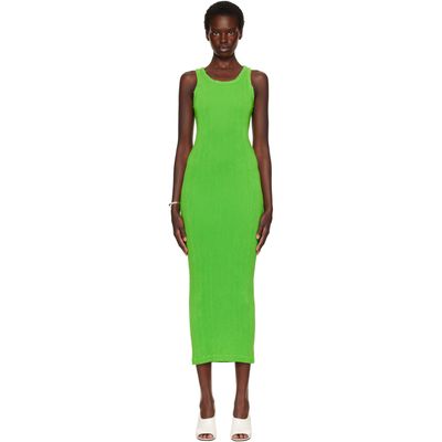 ISSEY MIYAKE ISSEY MIYAKE Green Rill Maxi Dress