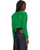 ISSEY MIYAKE ISSEY MIYAKE Green Shifted Fuzzy Pleats Cardigan - 3