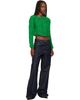 ISSEY MIYAKE ISSEY MIYAKE Green Shifted Fuzzy Pleats Cardigan - 4
