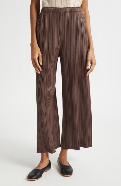Issey Miyake Issey Miyake Loop Pleated Wide Leg Ankle Pants