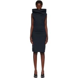 ISSEY MIYAKE ISSEY MIYAKE Navy Allow Midi Dress