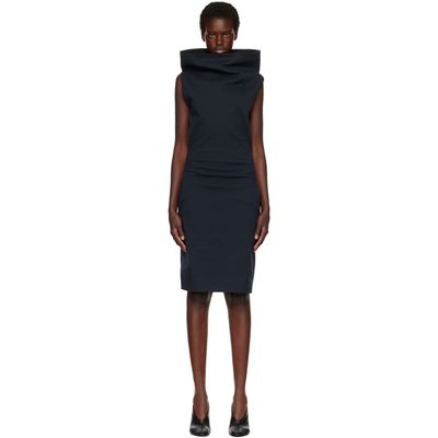 ISSEY MIYAKE ISSEY MIYAKE Navy Allow Midi Dress