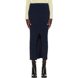 ISSEY MIYAKE ISSEY MIYAKE Navy Rill Midi Skirt