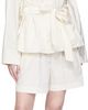 ISSEY MIYAKE ISSEY MIYAKE Off-White Crumpled U Shorts - 4