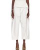 ISSEY MIYAKE ISSEY MIYAKE Off-White Grainy Trousers - 1