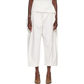 ISSEY MIYAKE ISSEY MIYAKE Off-White Grainy Trousers