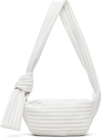 ISSEY MIYAKE ISSEY MIYAKE Off-White Linear Knit 58 Bag