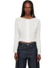 ISSEY MIYAKE ISSEY MIYAKE Off-White Shifted Fuzzy Pleats Cardigan - 1