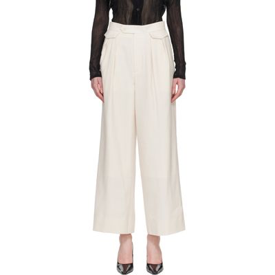 ISSEY MIYAKE ISSEY MIYAKE Off-White Untitled Trousers