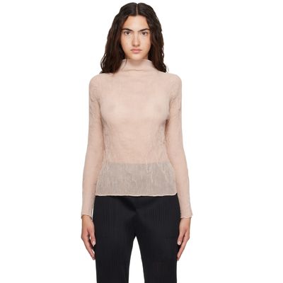 ISSEY MIYAKE ISSEY MIYAKE Pink Chiffon Twist 2 Top