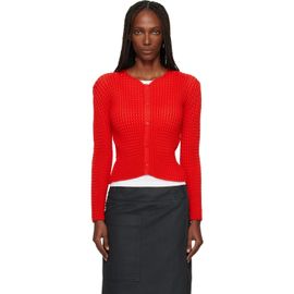 ISSEY MIYAKE ISSEY MIYAKE Red October Spongy-58 Cardigan