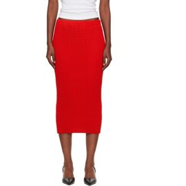 ISSEY MIYAKE ISSEY MIYAKE Red October Spongy-58 Midi Skirt
