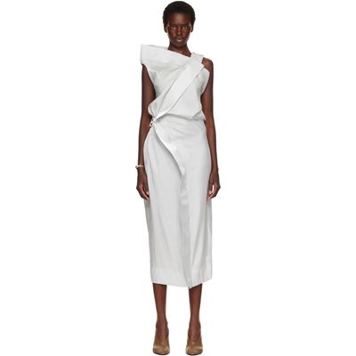ISSEY MIYAKE ISSEY MIYAKE SSENSE Exclusive Gray Mercury Midi Dress