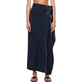 ISSEY MIYAKE ISSEY MIYAKE SSENSE Exclusive Navy Mercury Maxi Skirt