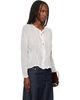 ISSEY MIYAKE ISSEY MIYAKE White Chiffon Twist Cardigan - 2