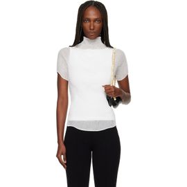 ISSEY MIYAKE ISSEY MIYAKE White Chiffon Twist T-shirt