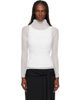 ISSEY MIYAKE ISSEY MIYAKE White Chiffon Twist Top - 1