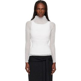 ISSEY MIYAKE ISSEY MIYAKE White Chiffon Twist Top