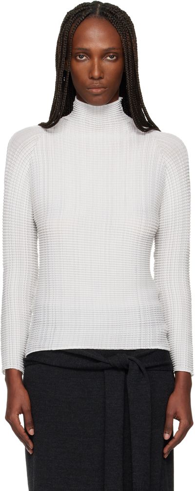 ISSEY MIYAKE ISSEY MIYAKE White Wooly Pleats Top
