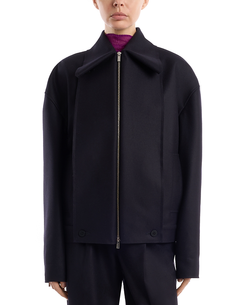 Issey Miyake Issey Miyake Wool Blend Zip Front Jacket