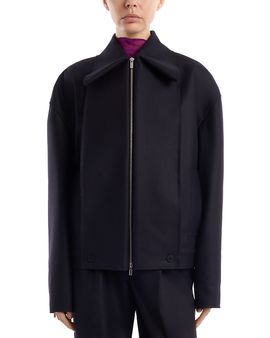 Issey Miyake Issey Miyake Wool Blend Zip Front Jacket