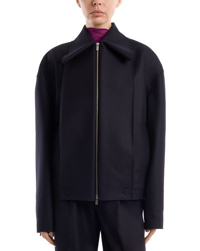 Issey Miyake Issey Miyake Wool Blend Zip Front Jacket