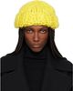 ISSEY MIYAKE ISSEY MIYAKE Yellow November Silk Mohair Beanie - 1