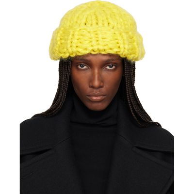 ISSEY MIYAKE ISSEY MIYAKE Yellow November Silk Mohair Beanie